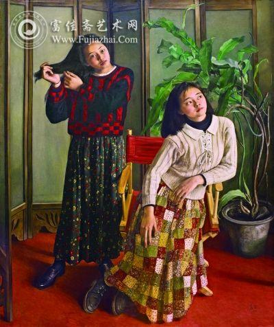 妙齡女（油畫）  194&times;162厘米 1996年 楊飛云